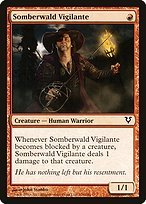 Matte Finish Avacyn Restored Somberwald Vigilante ( #156 )