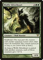 Matte Finish Avacyn Restored Wolfir Silverheart ( #206 )