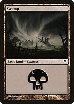 Matte Finish Avacyn Restored Swamp ( #236 )