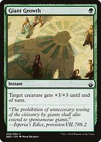 Glossy Finish Battlebond Giant Growth ( #200 )