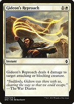 Glossy Finish Battle for Zendikar Gideon's Reproach ( #30 )