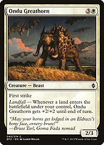 Glossy Finish Battle for Zendikar Ondu Greathorn ( #40 )