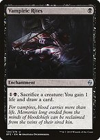 Glossy Finish Battle for Zendikar Vampiric Rites ( #124 )
