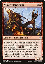 Glossy Finish Battle for Zendikar Akoum Stonewaker ( #140 )
