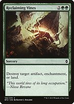 Glossy Finish Battle for Zendikar Reclaiming Vines ( #185 )