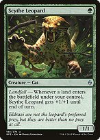 Glossy Finish Battle for Zendikar Scythe Leopard ( #188 )