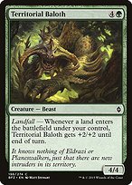 Glossy Finish Battle for Zendikar Territorial Baloth ( #196 )