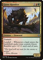 Glossy Finish Battle for Zendikar Grove Rumbler ( #211 )