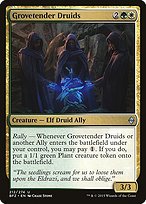 Glossy Finish Battle for Zendikar Grovetender Druids ( #212 )