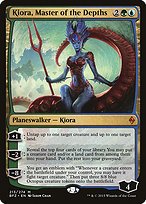Glossy Finish Battle for Zendikar Kiora, Master of the Depths ( #213 )