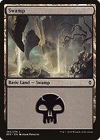 Glossy Finish Battle for Zendikar Swamp ( #262 Variant a)