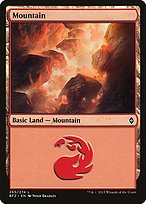 Glossy Finish Battle for Zendikar Mountain ( #265 Variant a)