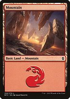 Glossy Finish Battle for Zendikar Mountain ( #268 Variant a)