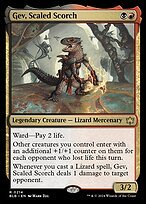 Matte Finish Bloomburrow Gev, Scaled Scorch ( #214 )