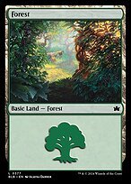 Matte Finish Bloomburrow Forest ( #377 )