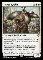 Glossy Finish Bloomburrow Commander Jacked Rabbit ( #9 )