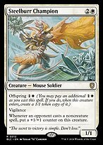 Glossy Finish Bloomburrow Commander Steelburr Champion ( #12 )