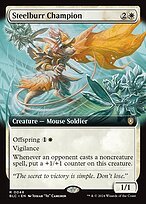 Glossy Finish Bloomburrow Commander Steelburr Champion ( #48 )
