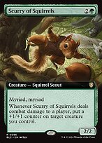 Glossy Finish Bloomburrow Commander Scurry of Squirrels ( #66 )