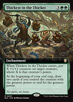 Glossy Finish Bloomburrow Commander Thickest in the Thicket ( #67 )