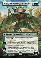Glossy Finish Bloomburrow Commander Nissa, Who Shakes the World ( #84 )