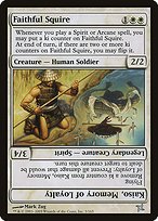 Matte Finish Betrayers of Kamigawa Faithful Squire // Kaiso, Memory of Loyalty ( #3 )
