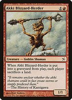 Matte Finish Betrayers of Kamigawa Akki Blizzard-Herder ( #91 )