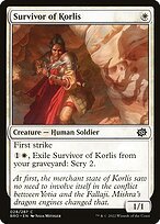 Matte Finish The Brothers' War Survivor of Korlis ( #28 )