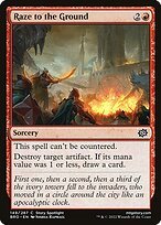 Matte Finish The Brothers' War Raze to the Ground ( #149 )