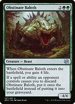 Matte Finish The Brothers' War Obstinate Baloth ( #187 )