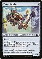 Matte Finish The Brothers' War Tower Worker ( #255 )