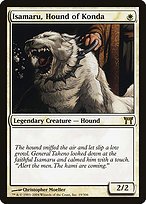 Glossy Finish Champions of Kamigawa Isamaru, Hound of Konda ( #19 )