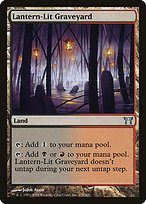 Glossy Finish Champions of Kamigawa Lantern-Lit Graveyard ( #278 )