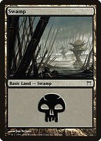 Glossy Finish Champions of Kamigawa Swamp ( #296 )