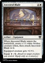 Glossy Finish Commander Masters Ancestral Blade ( #12 )