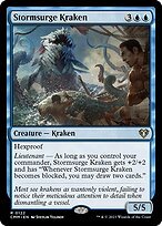 Glossy Finish Commander Masters Stormsurge Kraken ( #122 )