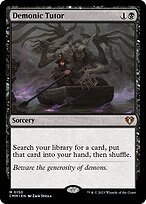 Glossy Finish Commander Masters Demonic Tutor ( #150 )