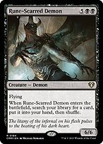 Glossy Finish Commander Masters Rune-Scarred Demon ( #184 )