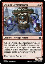Glossy Finish Commander Masters Cyclops Electromancer ( #212 )