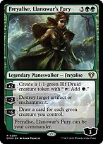 Glossy Finish Commander Masters Freyalise, Llanowar's Fury ( #290 )