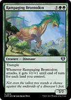 Glossy Finish Commander Masters Rampaging Brontodon ( #315 )