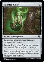 Glossy Finish Commander Masters Haunted Cloak ( #389 )