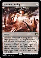 Glossy Finish Commander Masters Desecrate Reality ( #714 )