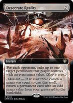 Glossy Finish Commander Masters Desecrate Reality ( #746 )