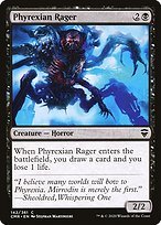 Glossy Finish Commander Legends Phyrexian Rager ( #142 )