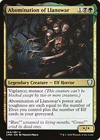 Glossy Finish Commander Legends Abomination of Llanowar ( #265 )