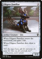 Glossy Finish Commander Legends Filigree Familiar ( #308 )