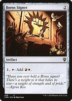 Glossy Finish Commander Legends Boros Signet ( #459 )