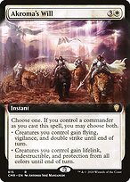 Glossy Finish Commander Legends Akroma's Will ( #615 )