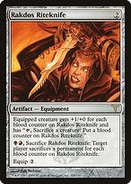 Glossy Finish Dissension Rakdos Riteknife ( #164 )